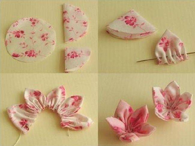 Цветы из ткани: пошаговая инструкция для начинающих