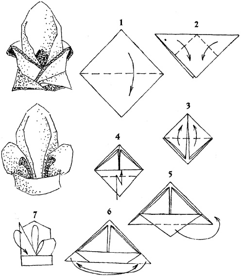 Как сделать лилию оригами своими руками из гофрированной бумаги и салфеток: пошаговые инструкции
