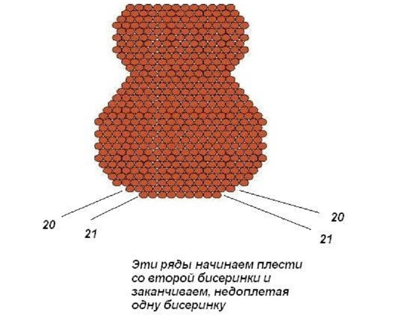 Гитара из бисера схема крестиком