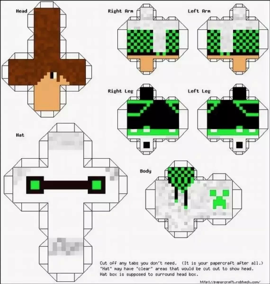 Объемные фигурки майнкрафт из бумаги схемы скины