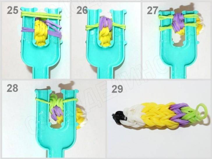 Толстые браслеты из резинок: варианты на рогатке и на станке - сайт о рукоделии