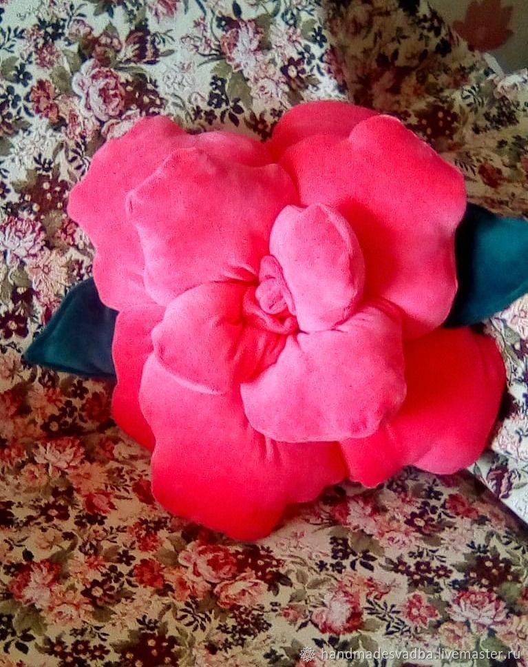 Интерьер мастер-класс 8 марта день рождения шитьё подушка "роза" ткань