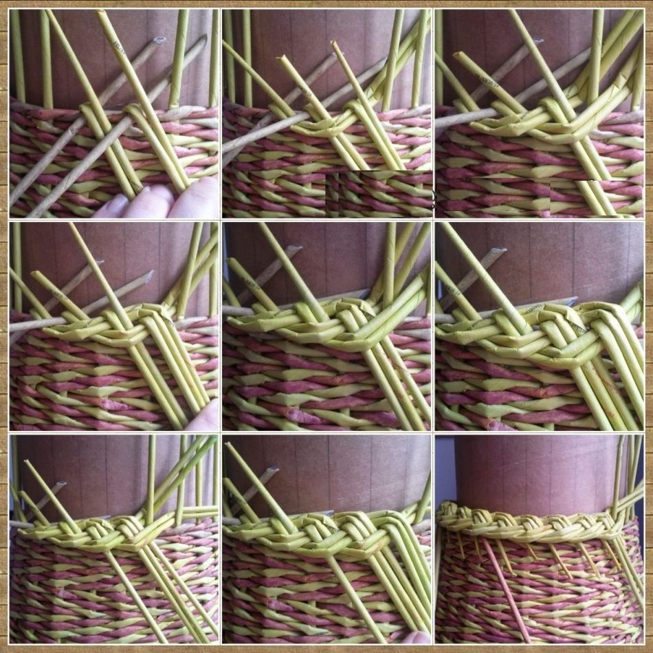 Плетение из газетных трубочек - пошагово для начинающих - новое за последние 3 месяца - виды плетения - видео уроки