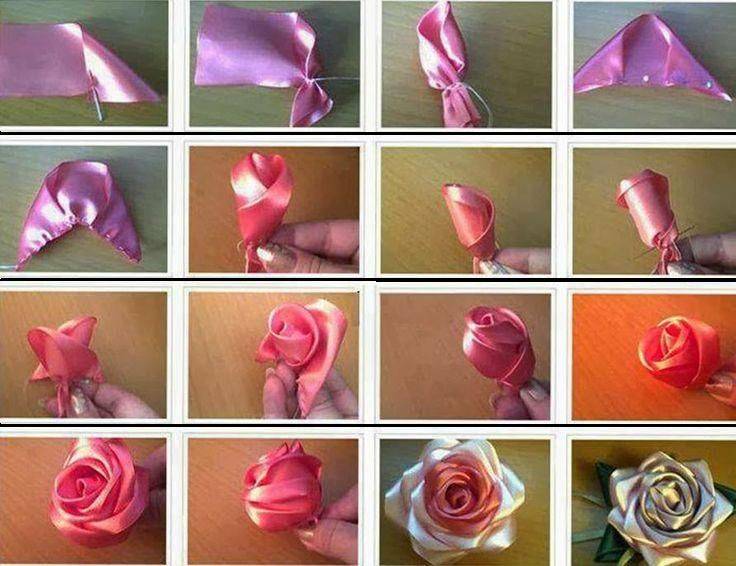 Цветы из лент своими руками: как сделать цветы из атласа? мастер-классы + 100 фото