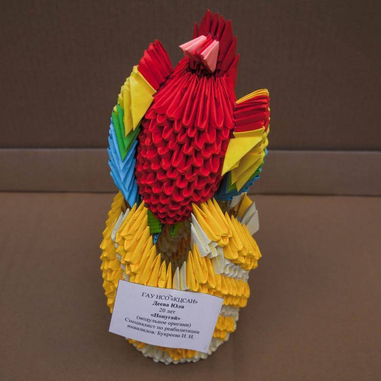 Мастер-класс по конструированию из бумаги в технике оригами «попугай». воспитателям детских садов, школьным учителям и педагогам
