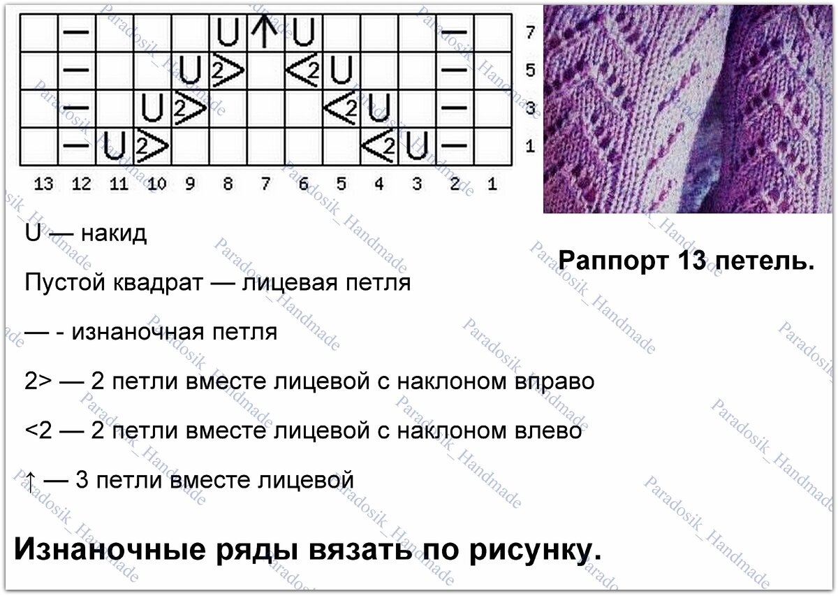 Ажурные носки женские вязаные спицами схемы и описание