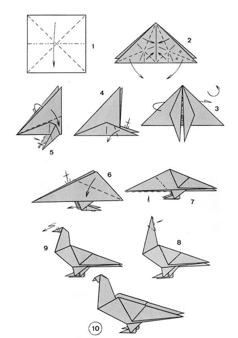 Как сделать птичек из бумаги своими руками: поэтапно, шаблоны