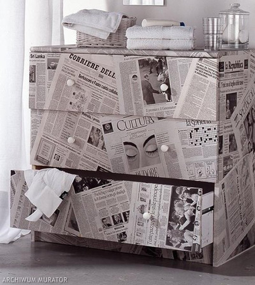 Старые газеты для декора