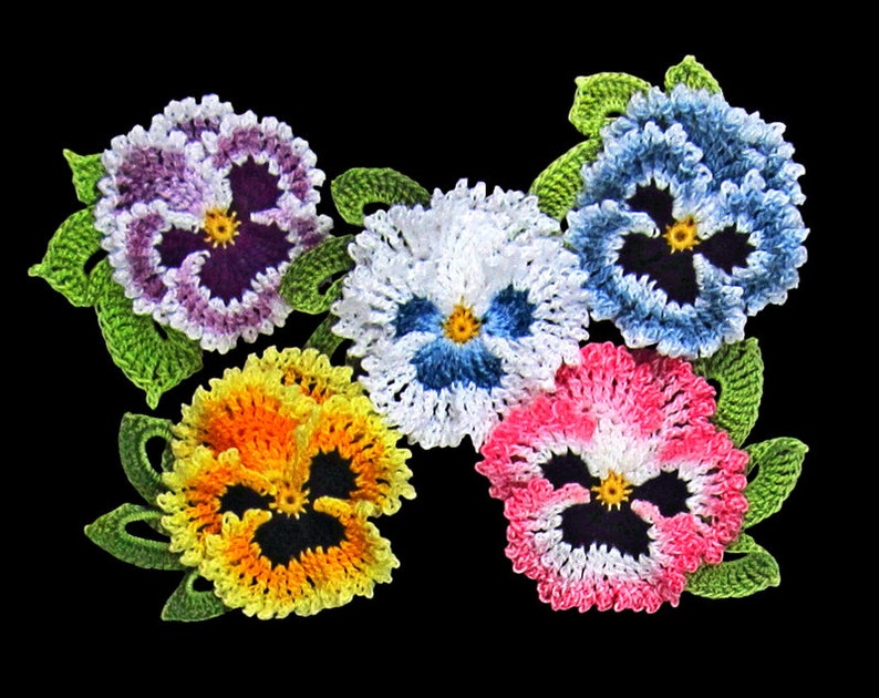 ᐉ мк по вязанию. цветы - анютины глазки - sssr-master.ru