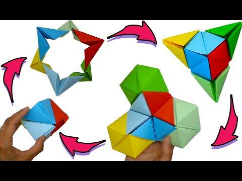 Уникальная игрушка из бумаги: оригами и спиннеры из шаблонов