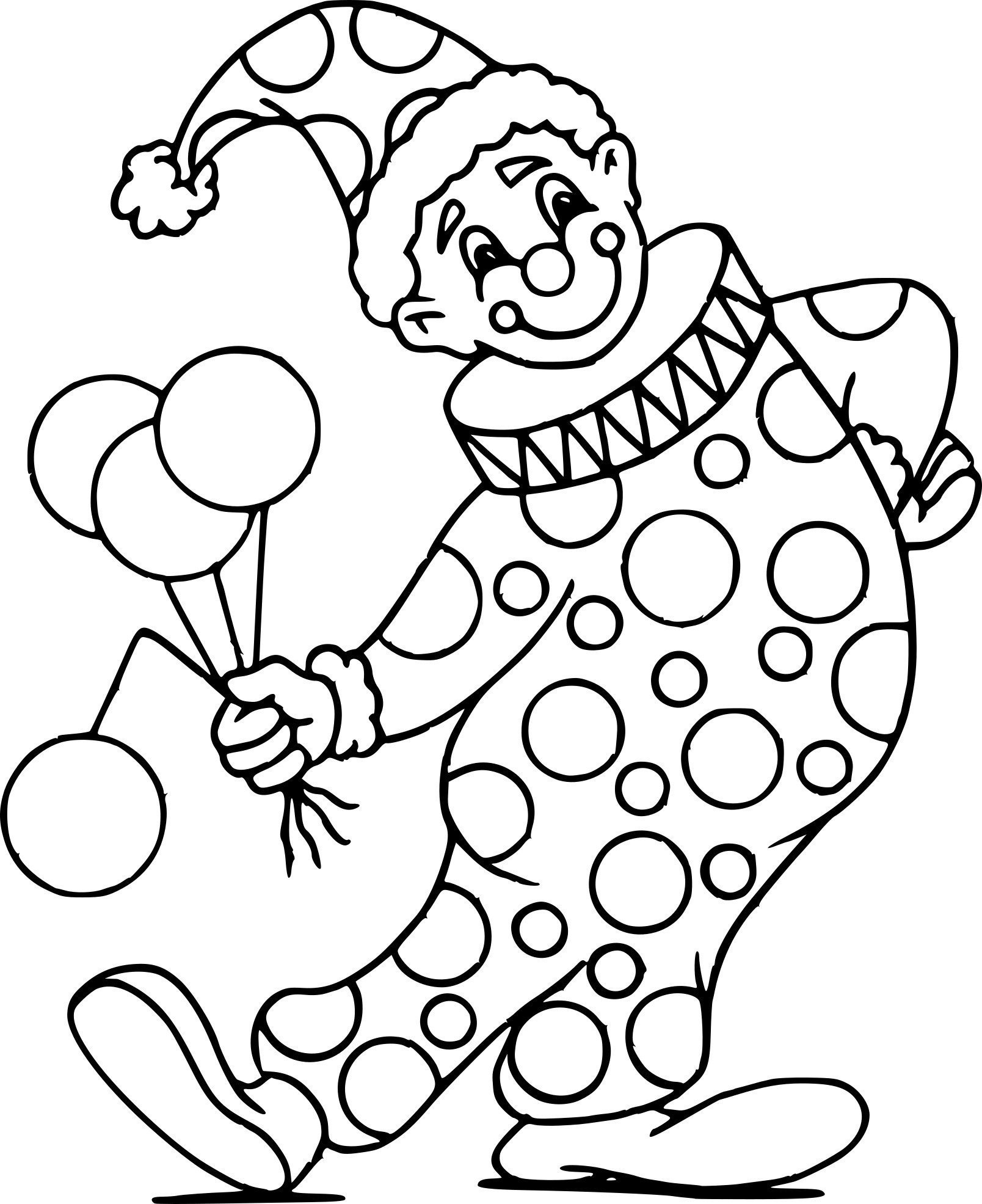 Раскраски смешные клоуны для детей - gbcoloring