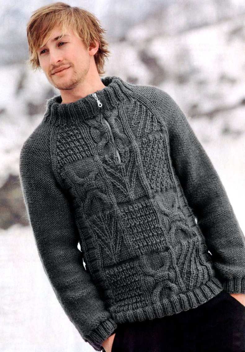 Узоры вязания мужских свитеров