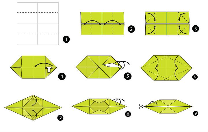 Поделка крокодил из бумаги: делаем оригами для детей