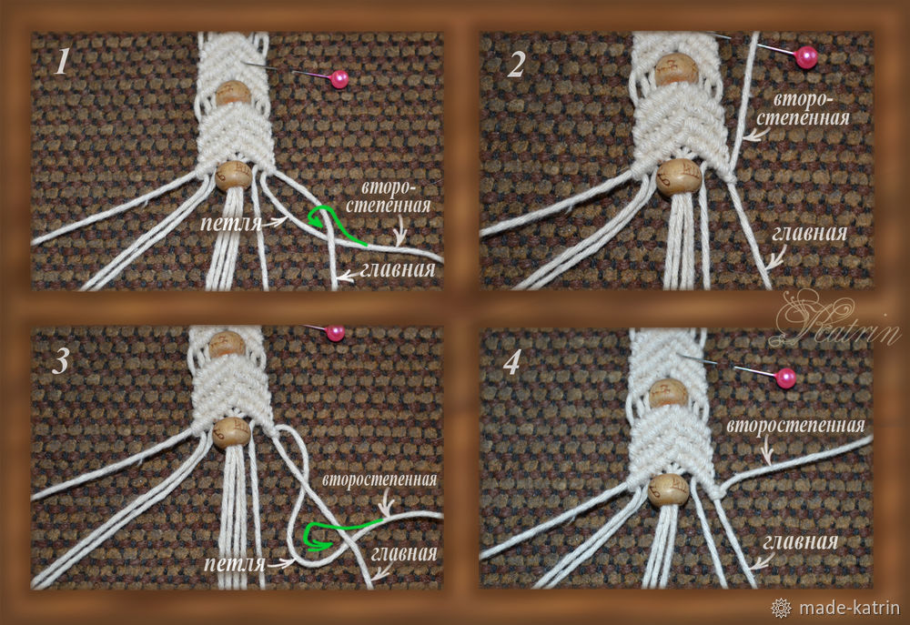 Лёгкие схемы плетения браслетов в технике макраме