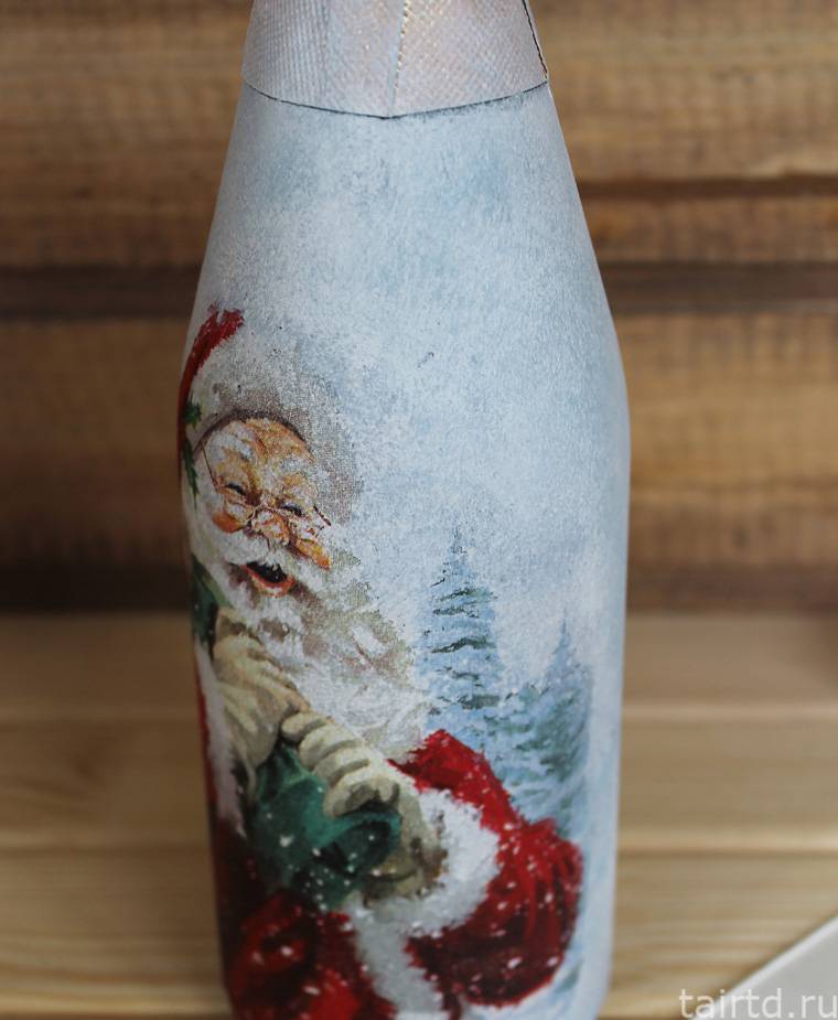 Украшение бутылки шампанского на новый год своими руками: фото декора 2019