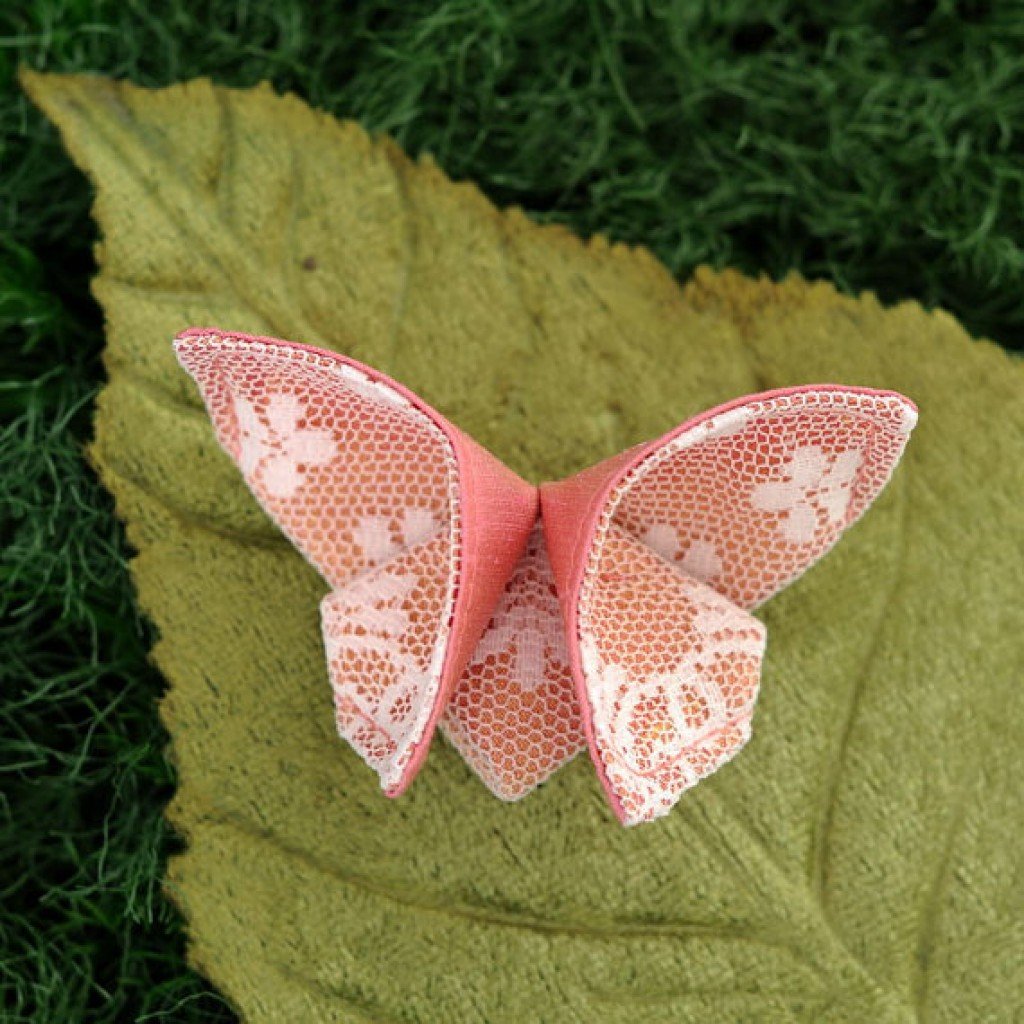Бабочка из ткани своими руками: брошь в технике оригами - сайт о рукоделии