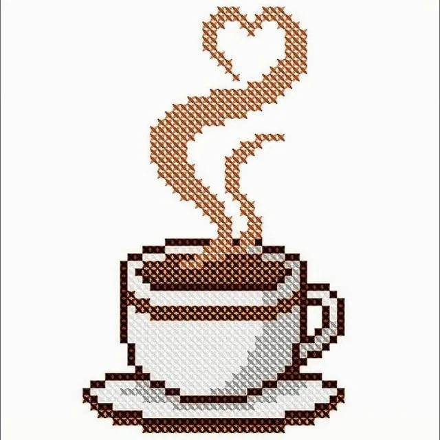 Подробная схема вышивки крестом чашка кофе. кофейная вышивка: выбираем схему ароматной чаши. видео: вышиваем набор чашек