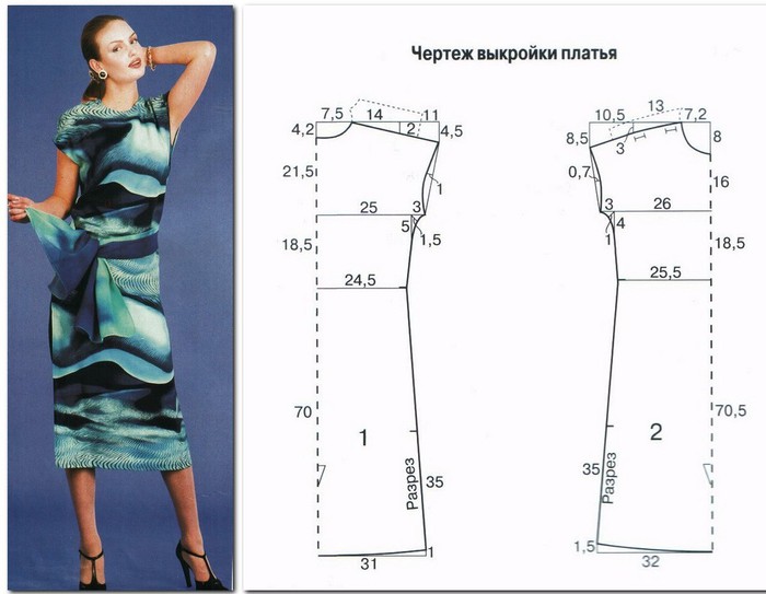 Выкройки платьев из трикотажа для полных
