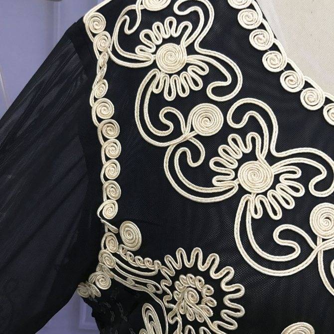 Сутажная вышивка на одежде своими руками: особенности создания красивого украшения (105 фото)
