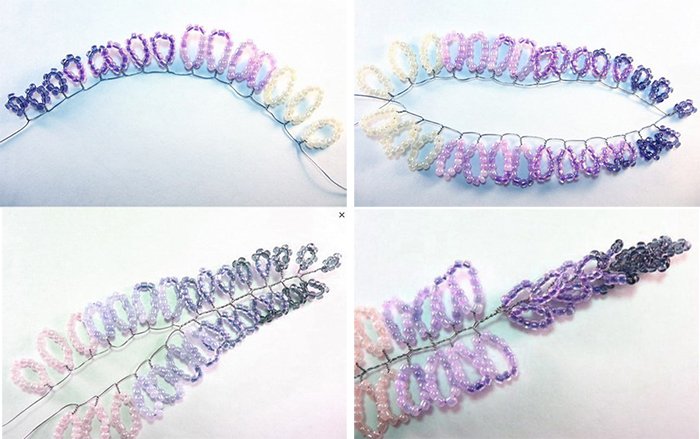 Уроки плетения шикарной глицинии из бисера