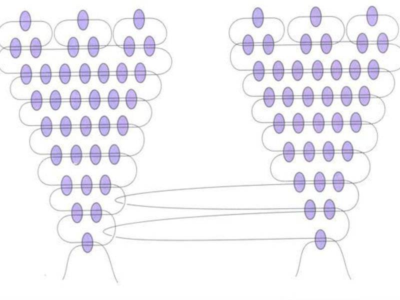 Гвоздики из бисера схема плетения