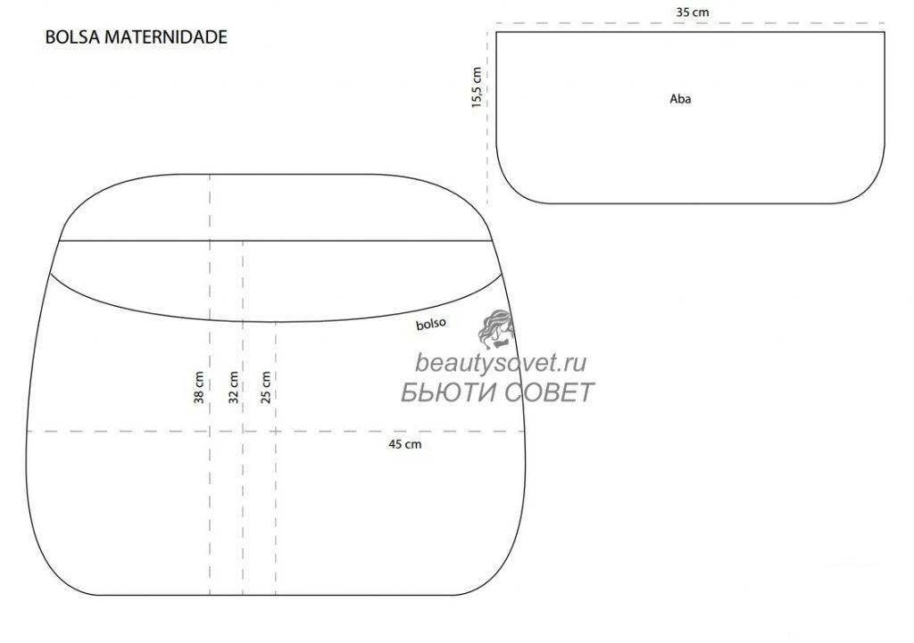 Выкройка сумки через плечо