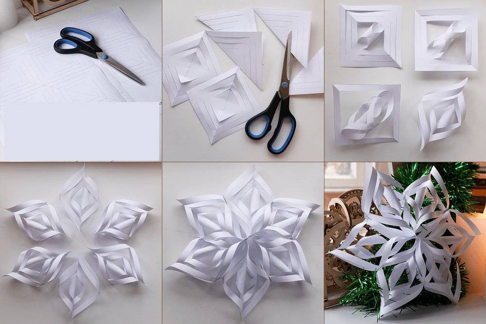 Объемные снежинки из бумаги своими руками: 5 пошаговых инструкций с картинками