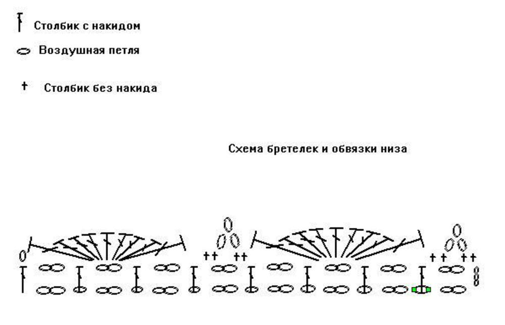 Пышный столбик крючком схема и описание