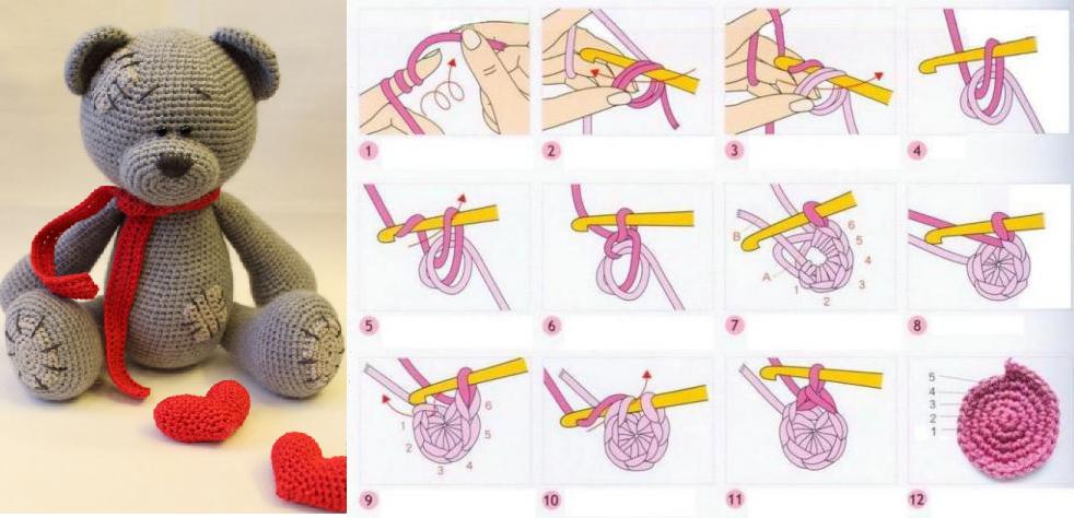 Вязаные игрушки крючком со схемами и описанием, амигуруми для начинающих