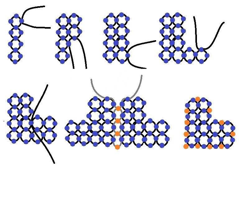 Как из бисера сплести крестик из бисера схема