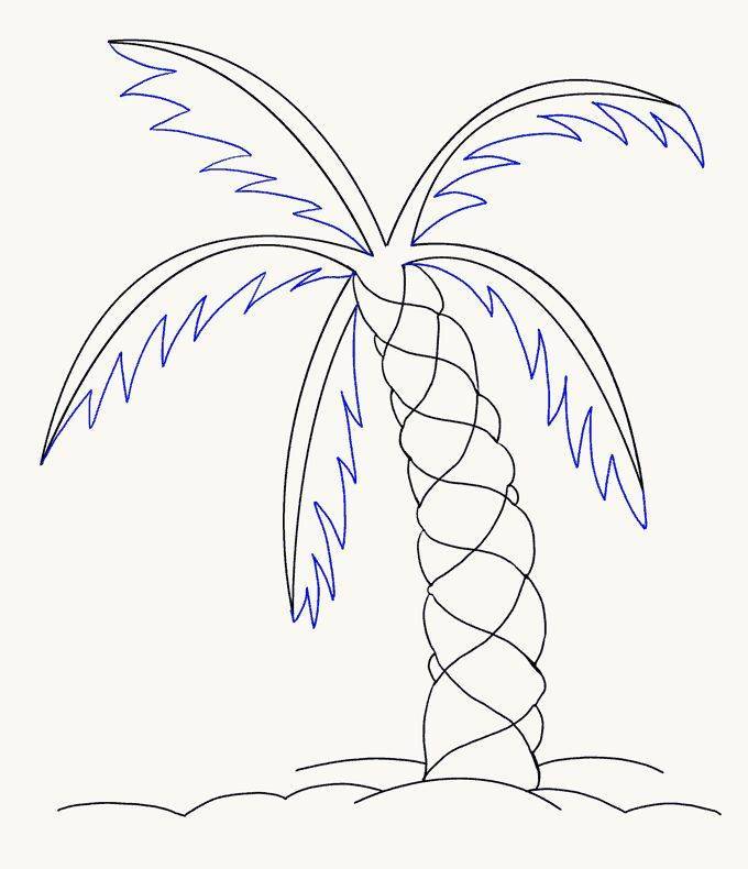 Как нарисовать пальмы с ребенком