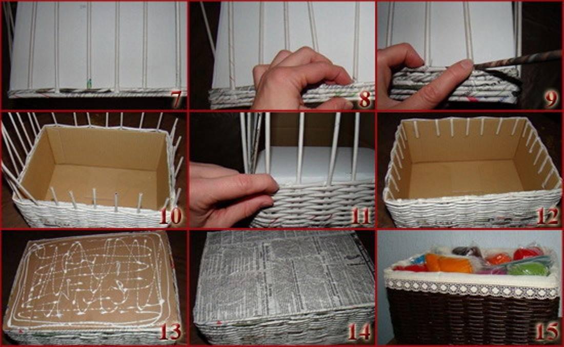 Коробка для белья в ванную своими руками, как сделать корзину из газетных трубок