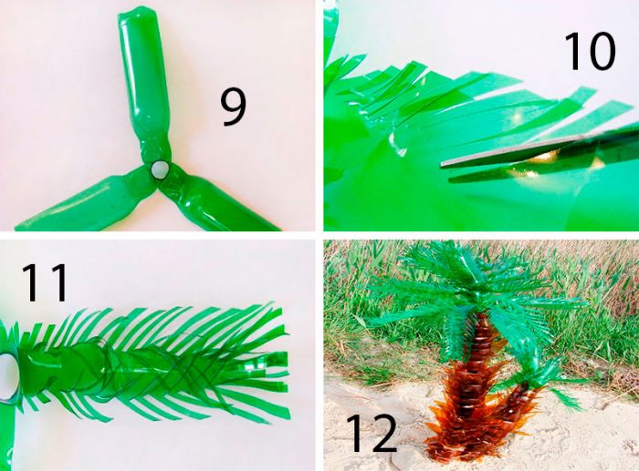 Пальма из пластиковых бутылок своими руками: пошаговая инструкция и мастер-класс