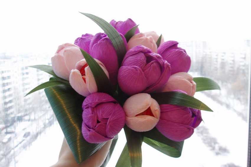 Тюльпаны из бумаги — 20 пошаговых инструкций для начинающих, как сделать тюльпан своими руками