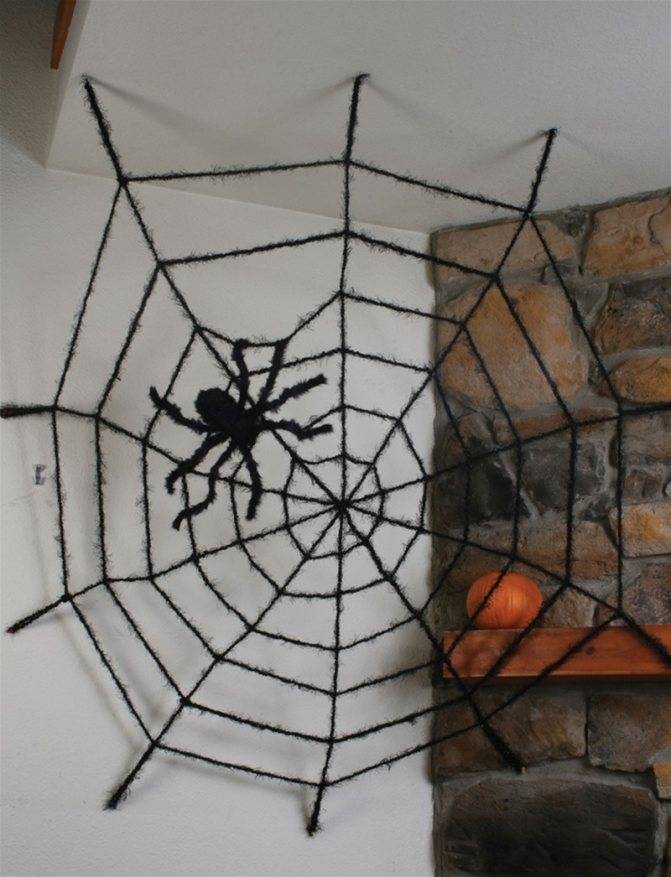 Как изготовить паутину на хэллоуин своими руками?