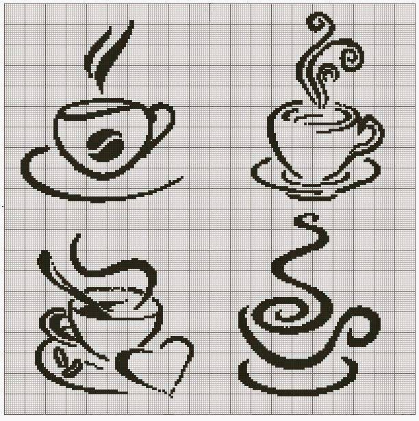 Кофейная вышивка: выбираем схему ароматной чаши. вышивка ароматных чашек кофе с примерами схем вышивка кофе для него варианты оформления