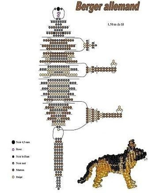 Корги из бисера объемный схема