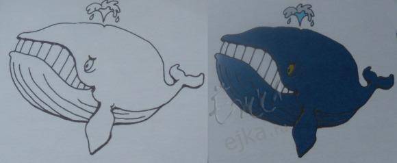 Как нарисовать кита поэтапно карандашом и акварельными красками - легкие мастер-классы для начинающих