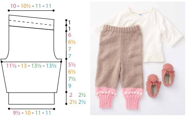 Штанишки для новорожденных спицами: схемы и описание, видео