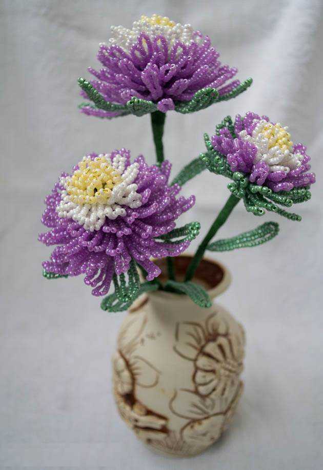 Хризантема из бисера: мастер-класс по плетению цветка - wonderzone