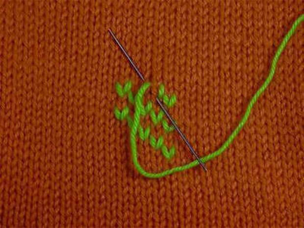 Узоры и швы для вышивки на вязанных изделиях. как вышить сердечко на вязаном полотне