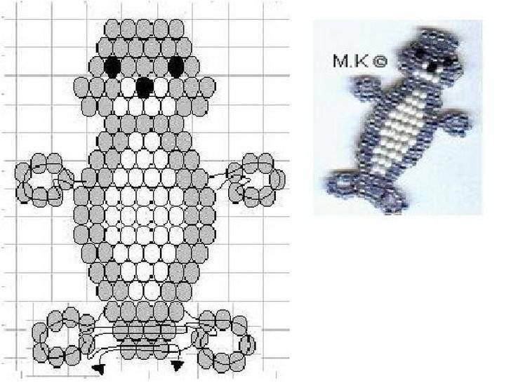 Плетение из бисера для начинающих схемы легкие и простые животных