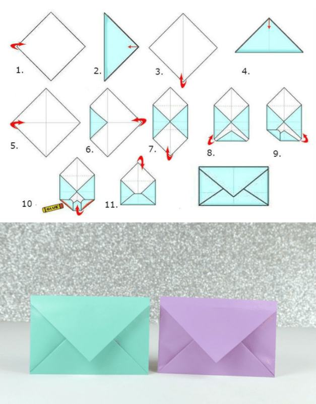 Как сделать конверт из бумаги (90 фото): поэтапный мастер-класс создание конвертов для денег, писем, подарков без клея