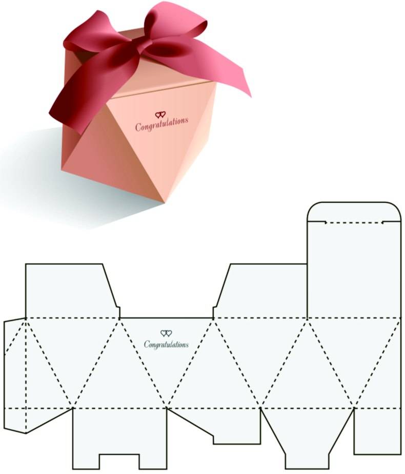 Как сделать коробку из бумаги для подарка своими руками