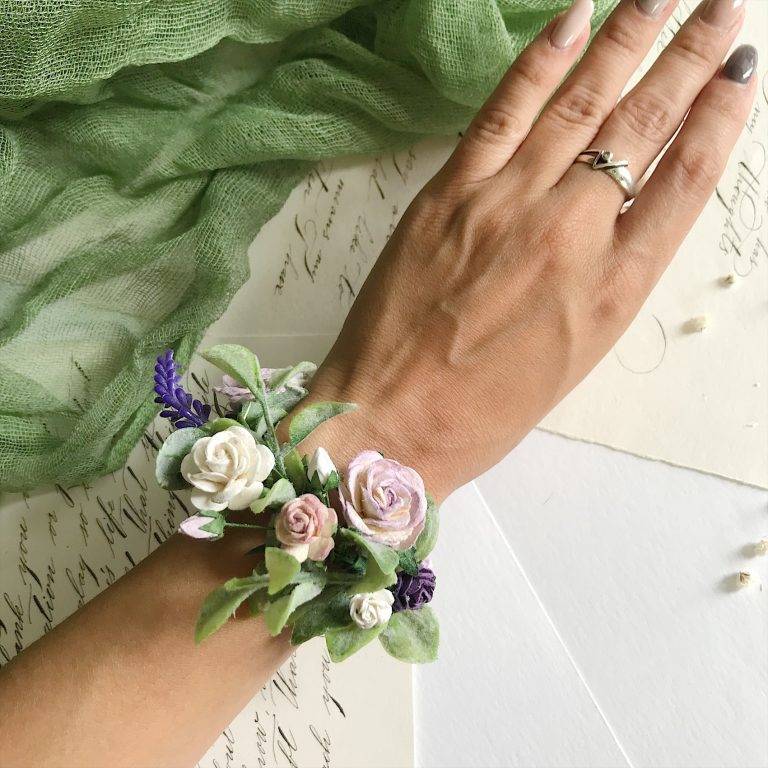Как сделать браслеты из лент ???? свадебный браслет из живых цветов на руки подружкам