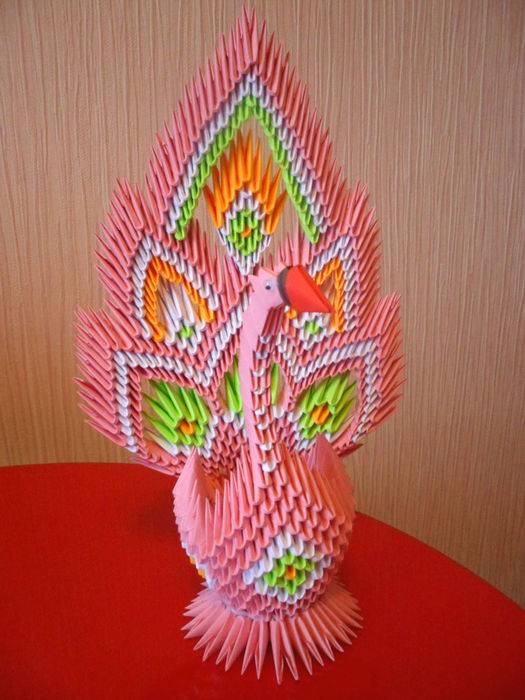 Модульное оригами павлин: пошаговый мастер-класс