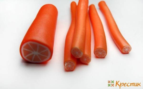 Лепка из полимерной глины: фруктовая колбаска «Апельсин»
