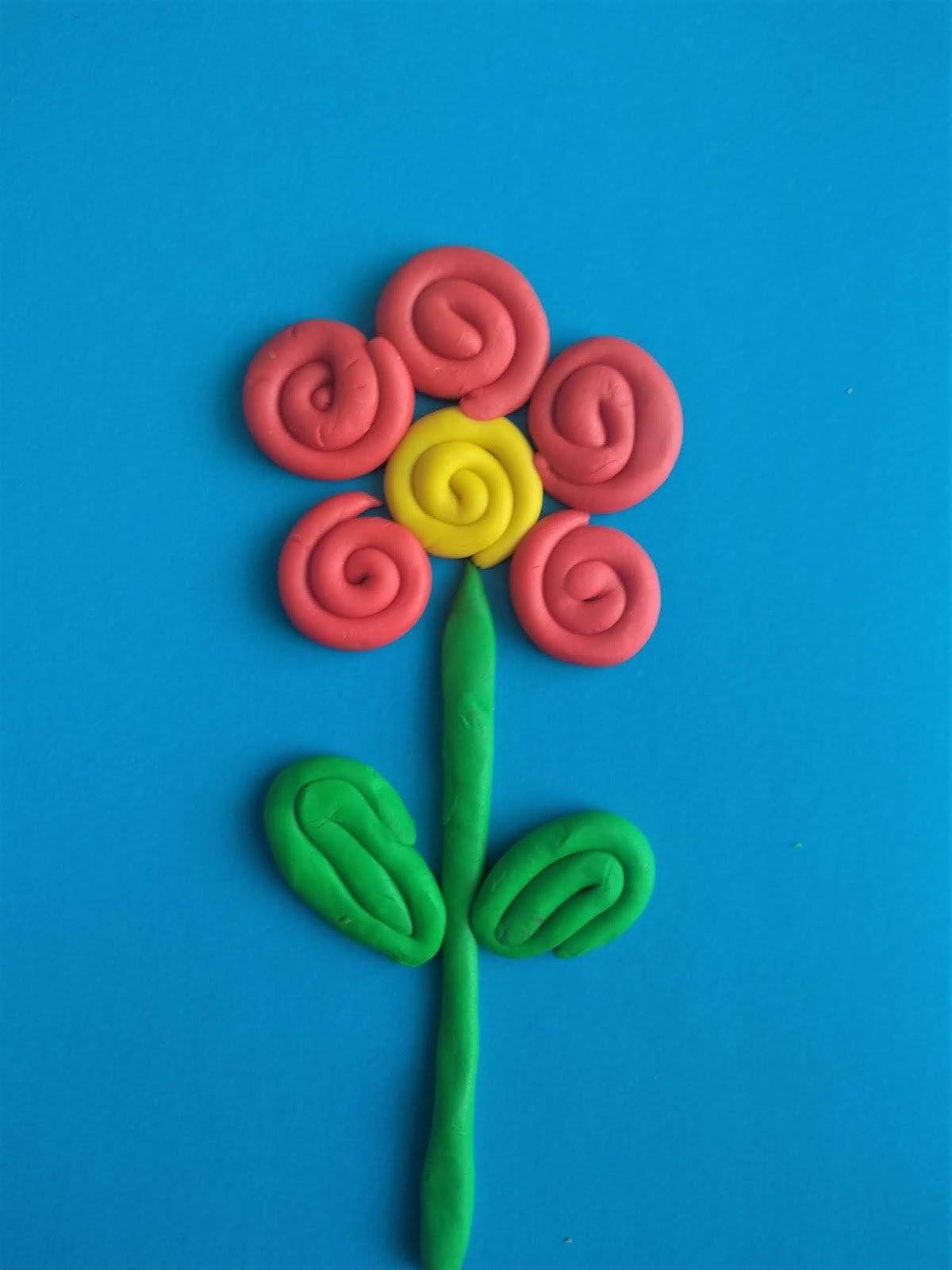 Цветок из пластилина: интересные идеи для детей, лепка на картоне, фото и видео уроки