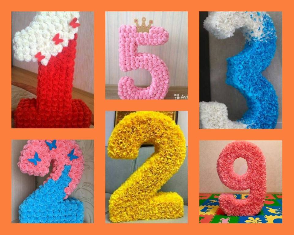 Как сделать цифры на день рождения своими руками: идеи изготовления праздничных цифр от 1-9 пошагово с фото и видео | qulady