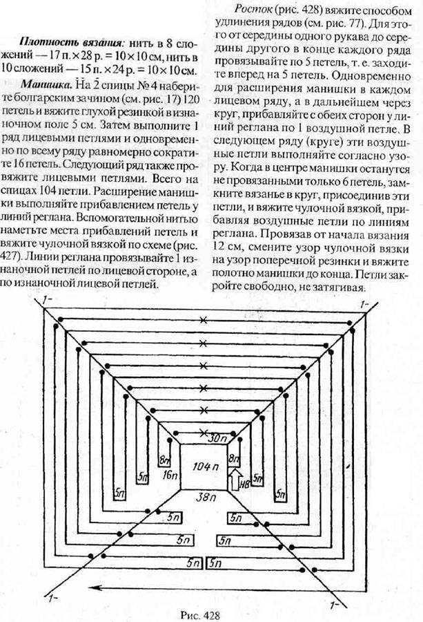 Связать манишку спицами для мужчины схема